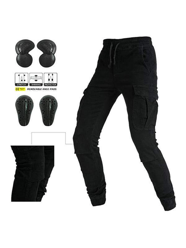 Men's Casual Multi-Pocket Overalls Motorcycle Pants