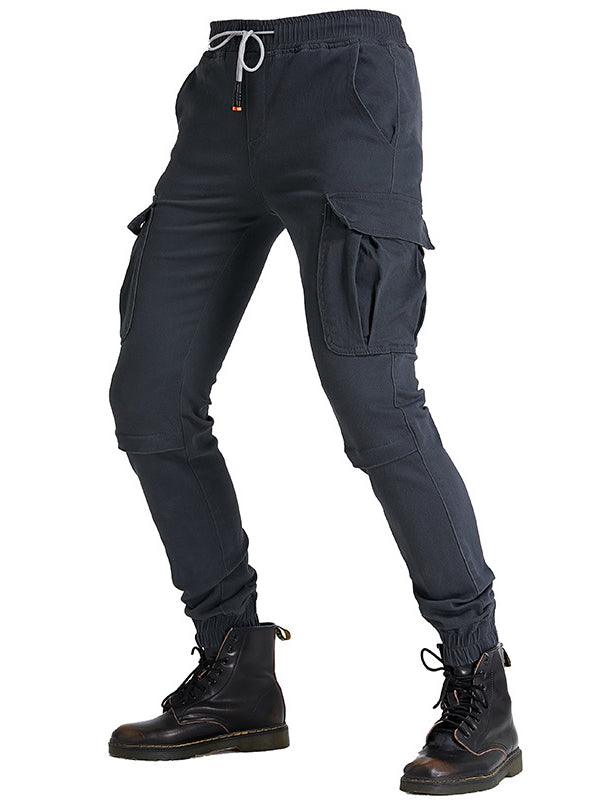 Men's Casual Multi-Pocket Overalls Motorcycle Pants