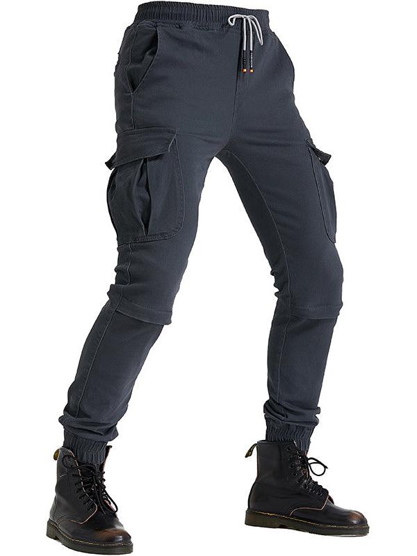 Men's Casual Multi-Pocket Overalls Motorcycle Pants