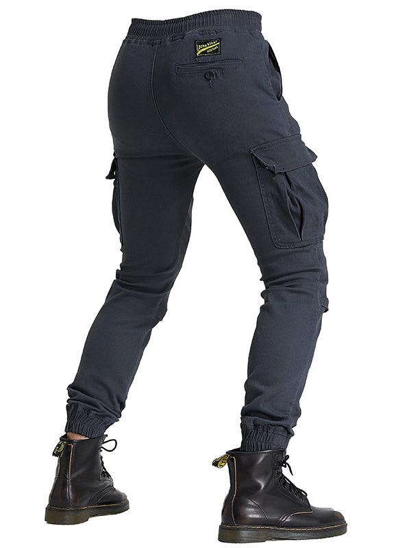 Men's Casual Multi-Pocket Overalls Motorcycle Pants