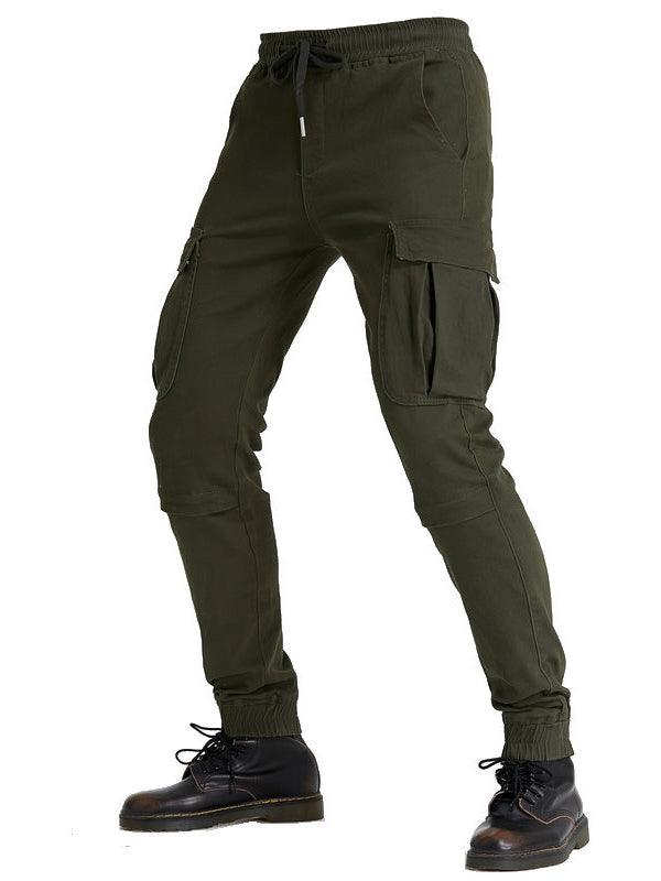 Men's Casual Multi-Pocket Overalls Motorcycle Pants