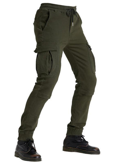 Men's Casual Multi-Pocket Overalls Motorcycle Pants