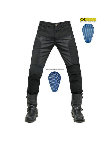 Men's Mesh Breathable Denim Anti-Fall Motorcycle Pants