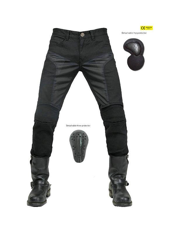 Men's Mesh Breathable Denim Anti-Fall Motorcycle Pants