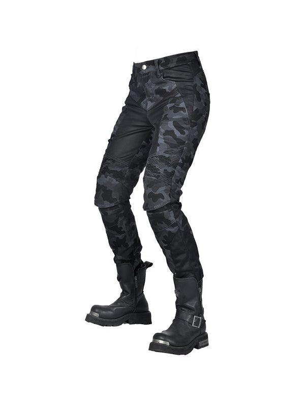 Women's Camouflage Motorcycle Riding Pants with Detachable CE Armor