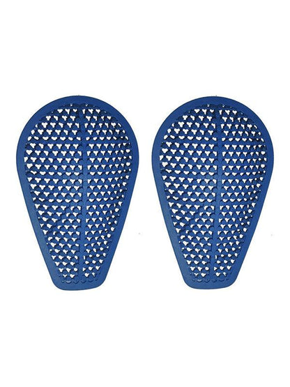 Blue Silicone Motorcycle Protective Pads - Lightweight, Breathable Knee and Hip Protectors