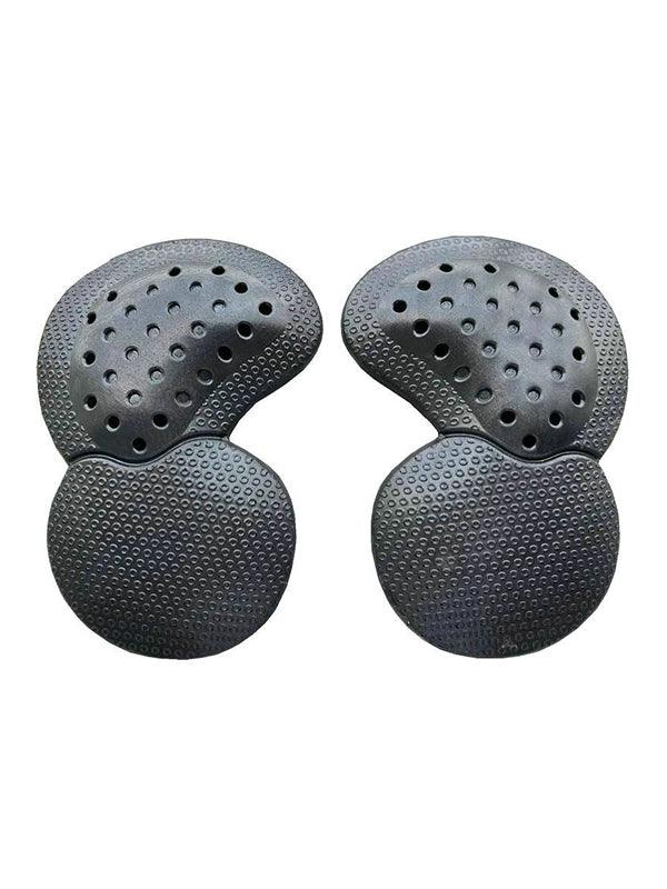 Black PU Thickened Motorcycle Protective Pads - Impact-Absorbing Knee and Hip Protectors