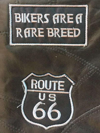 Men's Leather Motorcycle Vest with Custom Patches