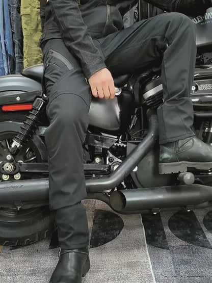 Waterproof Windproof Breathable Elastic Motorcycle Anti-Fall High Waist Pants